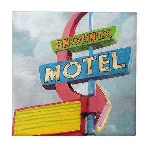 Azulejo De Cerâmica Motel Phoenix Watercolor