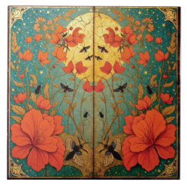 Azulejo De Cerâmica Moth Sanctuary Under the Moonlit Sky