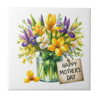 Azulejo De Cerâmica Mothers Day Flowers