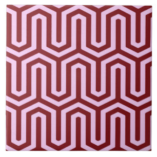 Azulejo De Cerâmica Motif deco egípcio - burgundy e rosa
