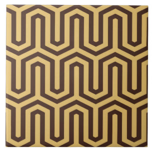 Azulejo De Cerâmica Motif deco egípcio - caramelo e chocolate