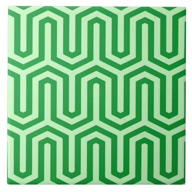 Azulejo De Cerâmica Motif deco egípcio - jade verde (Frente)