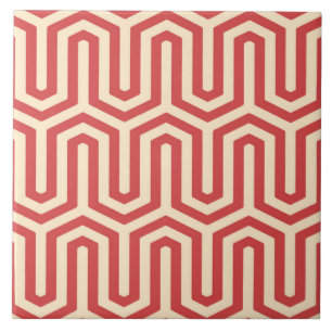Azulejo De Cerâmica Motif deco egípcio - laranja coral