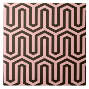Azulejo De Cerâmica Motif deco egípcio - rosa e chocolate