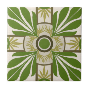 Azulejo De Cerâmica Motif I de palma não embelezado