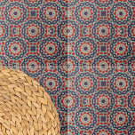 Azulejo De Cerâmica Motifs Geométricos Otomanos Com Distância Vibrante<br><div class="desc">Esse azulejo cerâmico é adornado com um padrão geométrico cativante que desenhar inspiração nos tradicionais motivos otomanos. O design apresenta um complexo conjunto de formas concêntricas, incluindo quadrados e círculos, que se juntam para formar um efeito caleidoscópico espantoso. A paleta de cores é uma tapeçaria rica de azuis profundos, vermelhos...</div>