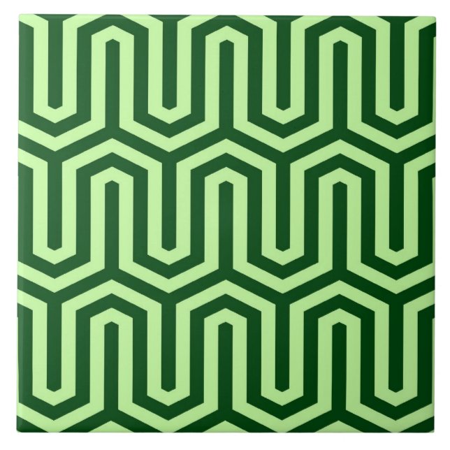Azulejo De Cerâmica Motivo egípcio de Deco - verde do pinho (Frente)