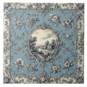 Azulejo De Cerâmica Motivos Florais Rústicos Country Tons Suaves Envel