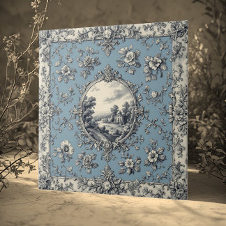 Azulejo De Cerâmica Motivos Florais Rústicos Country Tons Suaves Envel