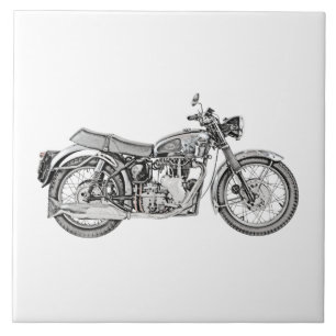 Azulejo De Cerâmica Motocicleta 1952 do veneno de Velocette