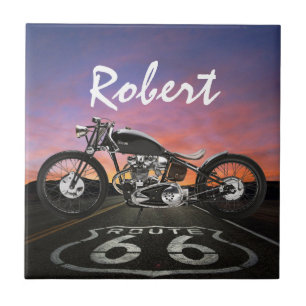 Azulejo De Cerâmica Motocicleta Vintage - Carros - Rota 66 - SRF