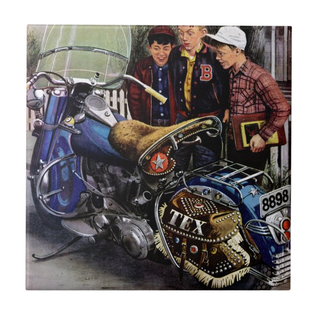 Azulejo De Cerâmica Motociclo do Tex (Frente)