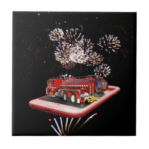 Azulejo De Cerâmica Motor De Fogo Com Fogo,