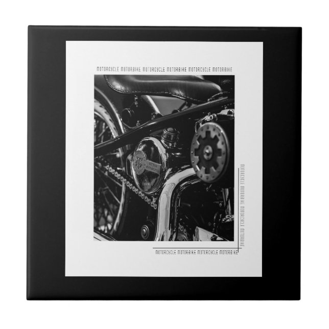 Azulejo De Cerâmica Motorciclista Biker Rider (Frente)