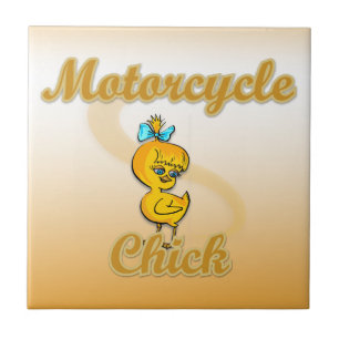 Azulejo De Cerâmica Motorcycle Chick