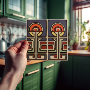 Azulejo De Cerâmica Movimento de Artesanatos de Artes de Flor do Sécul