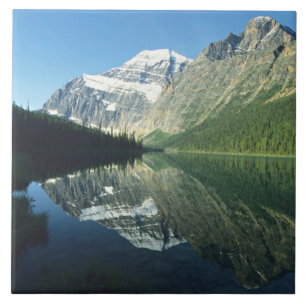 Azulejo De Cerâmica Mt Edith Cavell no Lago Cavell, Jasper National