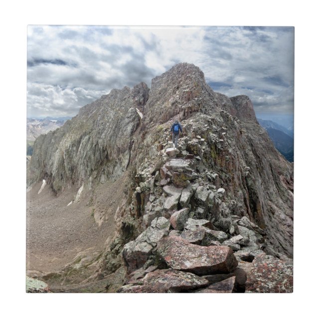 Azulejo De Cerâmica Mt Eolus Catwalk - Chicago Basin - Colorado (Frente)