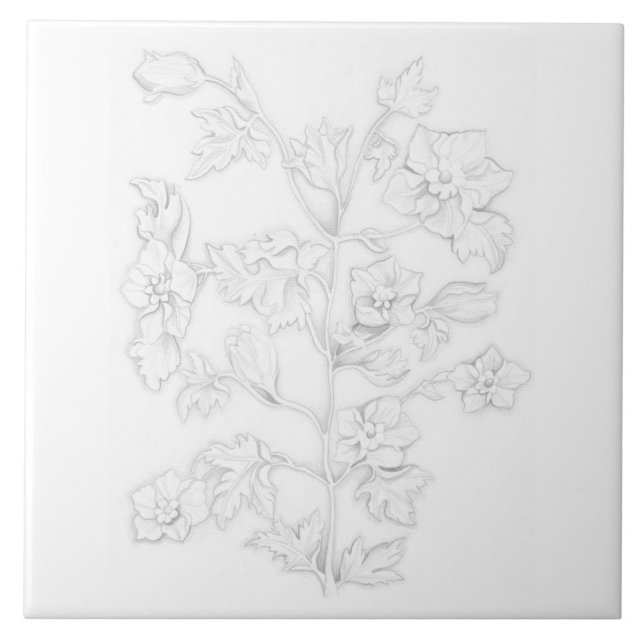 Azulejo De Cerâmica Mughal Design on a Ceramic Tile (Frente)