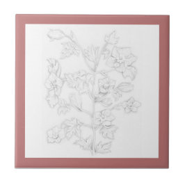 Azulejo De Cerâmica Mughal Design on a Ceramic Tile (R)