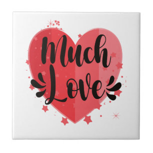 Azulejo De Cerâmica Muito Amor, Grande Coração