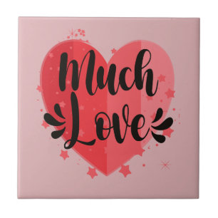 Azulejo De Cerâmica Muito Amor, Grande Coração