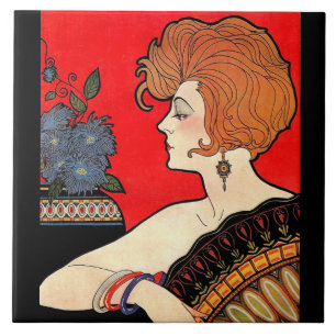 Azulejo De Cerâmica Mulher 1925