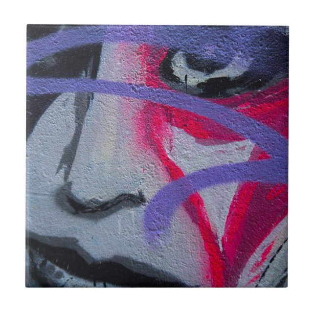 Azulejo De Cerâmica Mulher dos grafites (Frente)