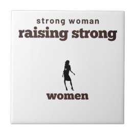 Azulejo De Cerâmica mulher forte, elevando mulheres fortes