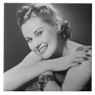 Azulejo De Cerâmica Mulher glamoroso