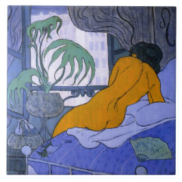 Azulejo De Cerâmica Mulher na Sala Azul (por Paul Ranson)