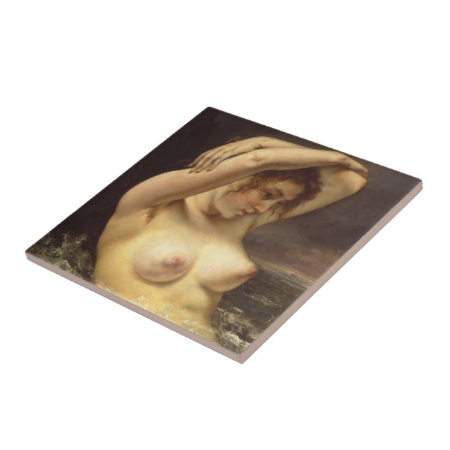 Azulejo De Cerâmica Mulher nas ondas (Lateral)