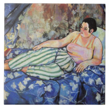 Mulher no quarto azul (por Suzanne Valadon)