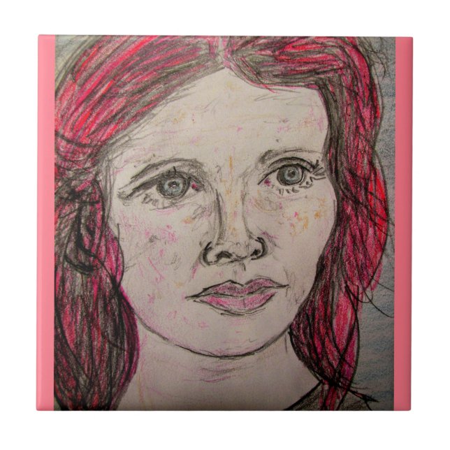 Azulejo De Cerâmica Mulher Nórdica (Frente)