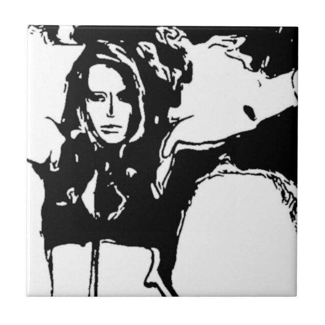 Azulejo De Cerâmica Mulher Witchy (Frente)