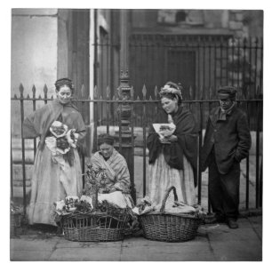 Azulejo De Cerâmica Mulheres da flor do jardim de Covent, 'da vida de