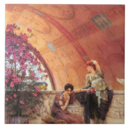 Azulejo De Cerâmica Mulheres rivais (por Sir Lawrence Alma-Tadema)