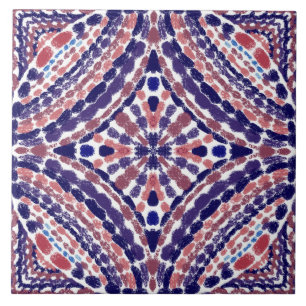 Azulejo De Cerâmica Múltiplas Cores Mediterrânicas Pintadas À Mão