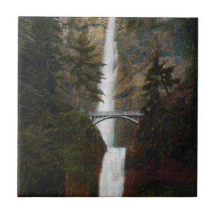 Azulejo De Cerâmica Multnomah Falls Oregon