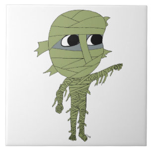 Azulejo De Cerâmica múmia chibi