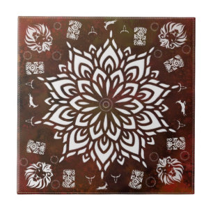 Azulejo De Cerâmica Mundo Animal - Vida selvagem - Marrom