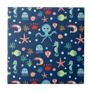 Azulejo De Cerâmica Mundo do Mar