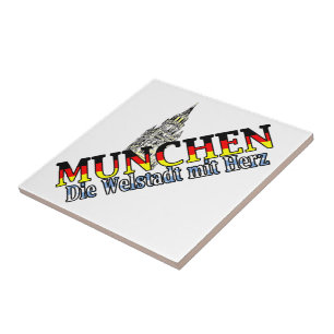 Azulejo De Cerâmica Munique Bavaria Alemanha Deutchland Munique