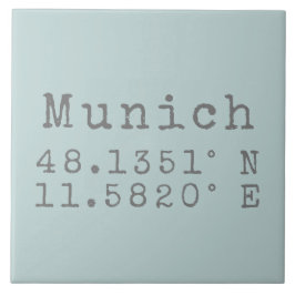 Azulejo De Cerâmica Munique Latitude e Longitude