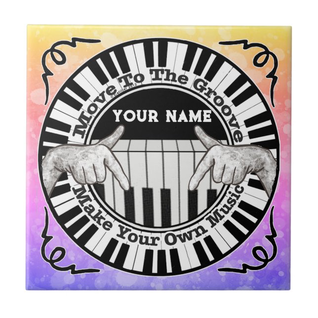 Azulejo De Cerâmica Music Groove  (Frente)