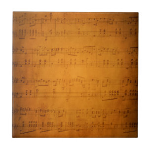 Azulejo De Cerâmica Música antiga em folha