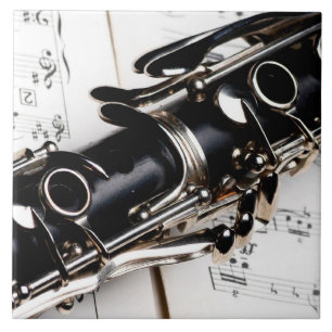 Azulejo De Cerâmica Música Clarinet