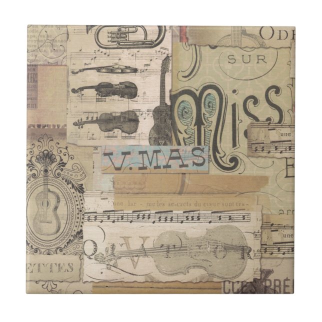 Azulejo De Cerâmica Música de Decopauge (Frente)