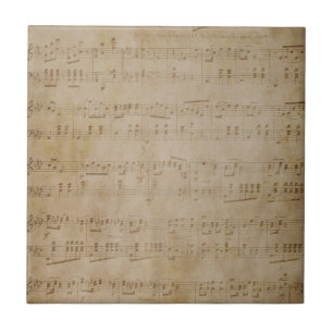 Azulejo De Cerâmica Música de Folha Antiga