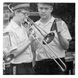 Azulejo De Cerâmica Música - Trombone - Uma mão amiga